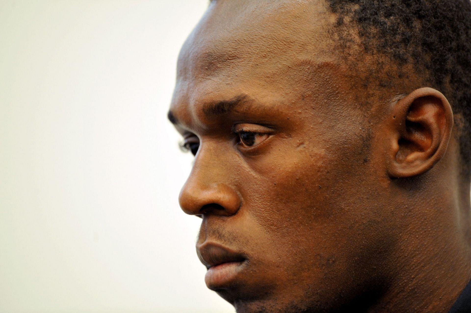 Usain Bolt captured at the Zeitz Foundation in Munich ahead of a press conference - Source: Getty